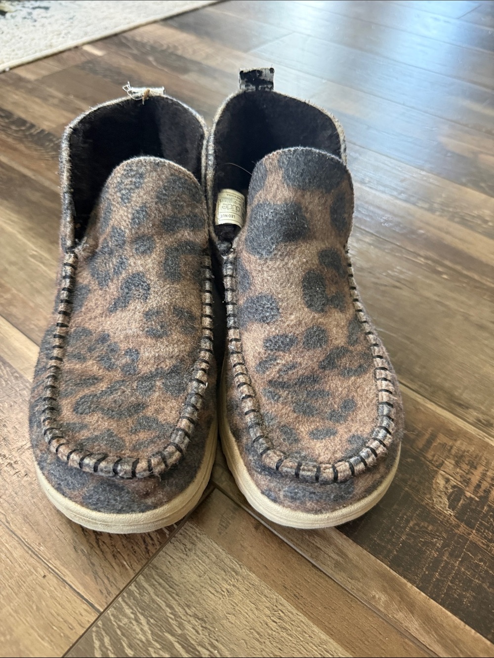 Hey Dude Women's Leopard Slip-On Ankle Booties - Brown/Black